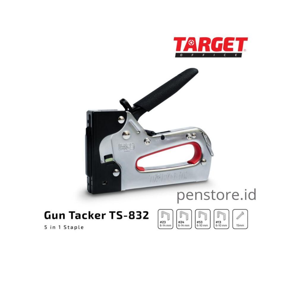 

(pcs) Gun Tacker TARGET 5in1 / Gun tacker / Staples Tembak banner papan jok sepeda pertukangan