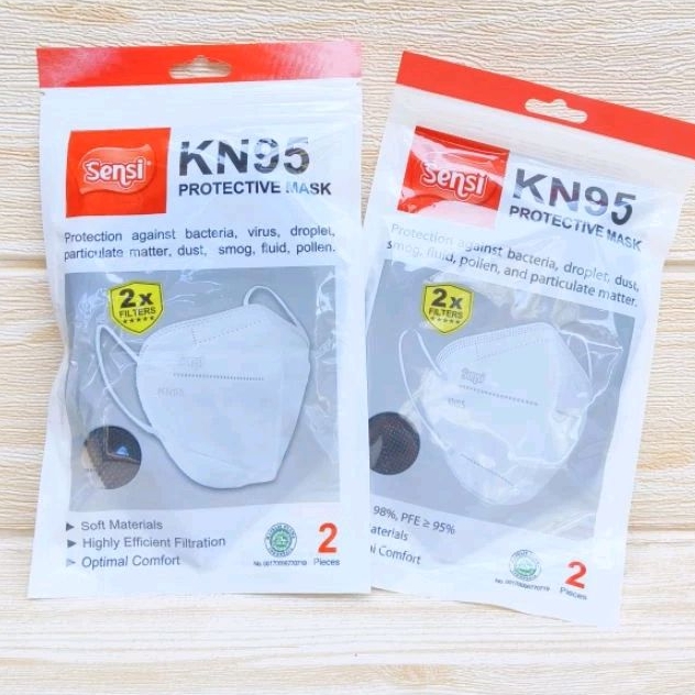 Masker Sensi KN95 Protective Mask 6 ply Sachet Isi 2pcs