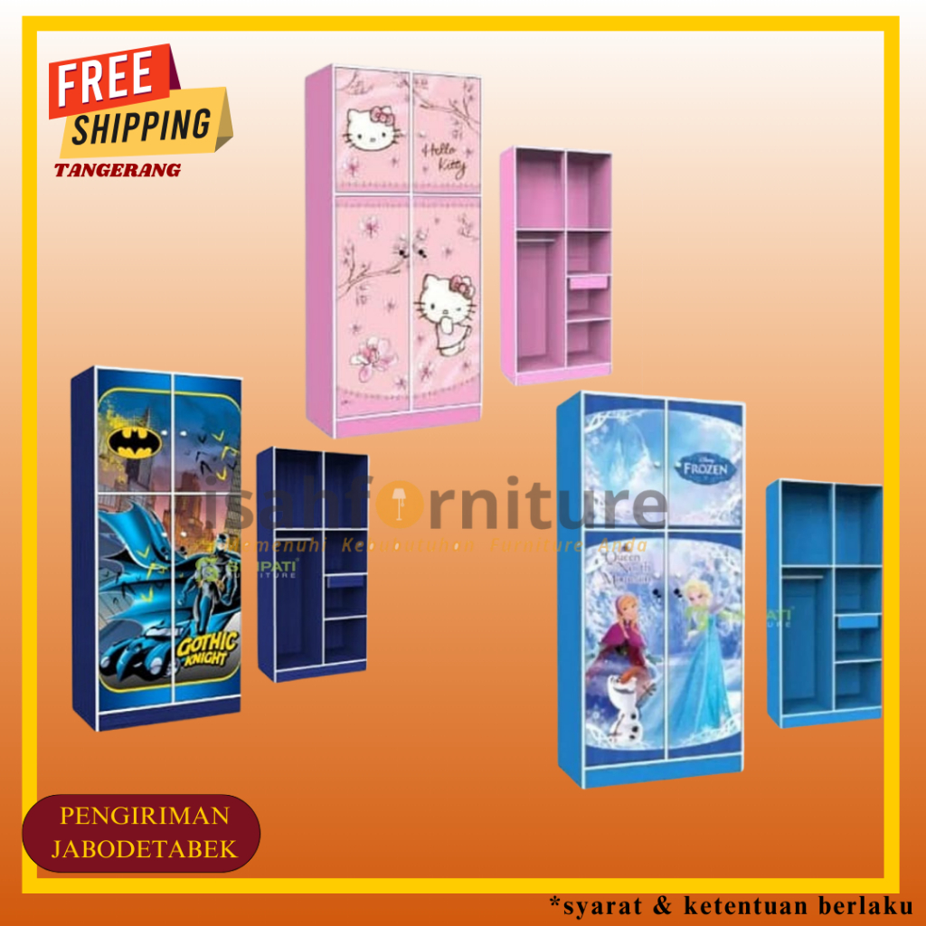 Lemari Anak 2 Pintu Baby Locker Kea Panel