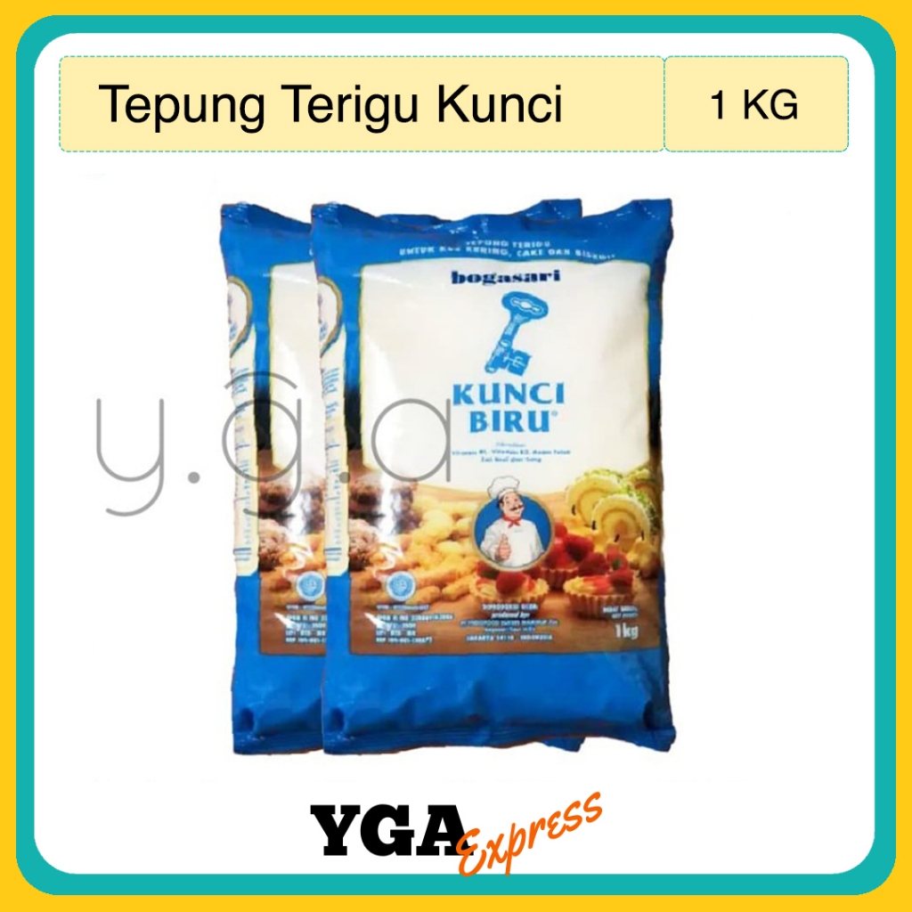 

Tepung Terigu Kunci Biru 1KG / Tepung Terigu Protein Rendah