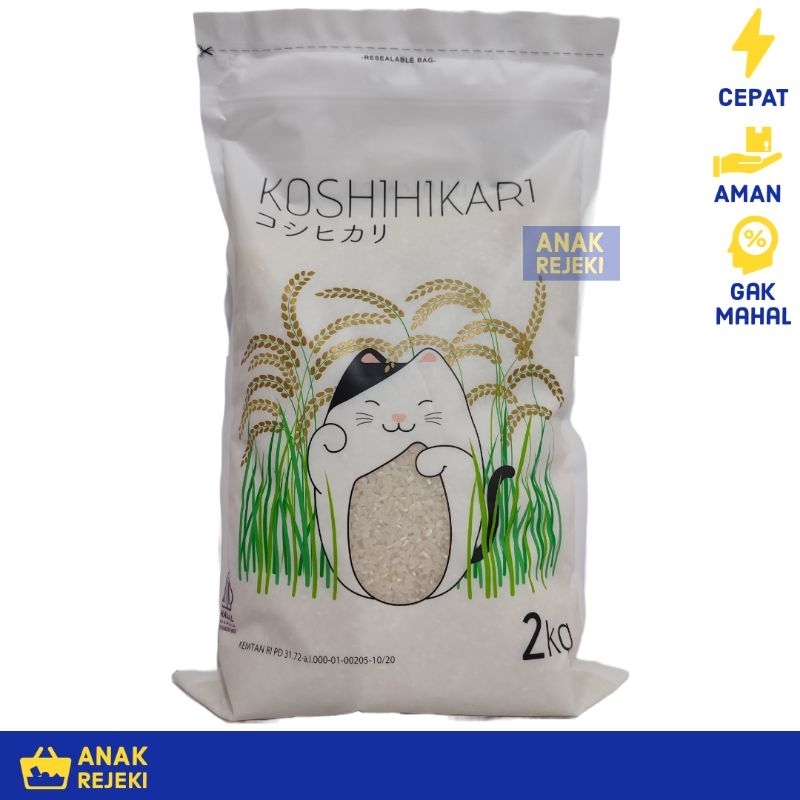 

Beras Jepang Koshihikari 2kg - Beras Sushi Premium 2 kg Bento Japan
