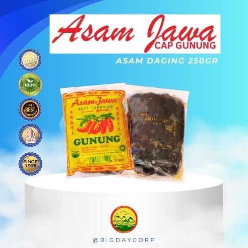 

ASAM JAWA 250GR ASAM TANPA BIJI ASAM DAGING CAP GUNUNG TERMURAH