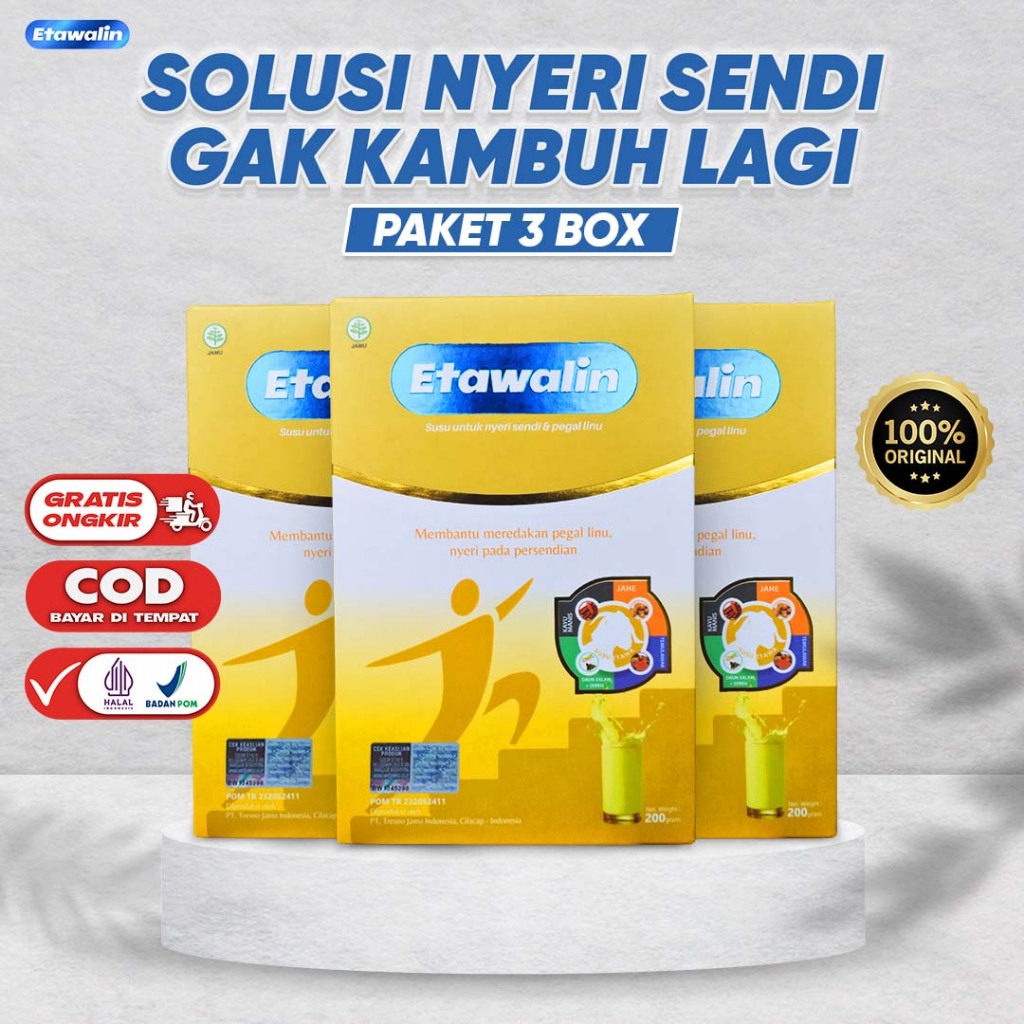 

Etawalin [3 BOX] - Atasi Nyeri sendi Asam Urat Pegal Linu Tingkatkan Kepadatan & Kesehatan Tulang