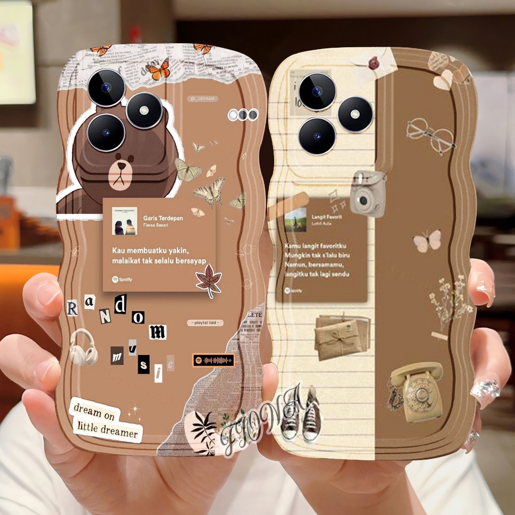 R-64  CASE HP GELOMBANG COCOK UNTUK REALME NOTE 50 - REALME C51 - REALME C53 - TERSEDIA SEMUA TYPE H