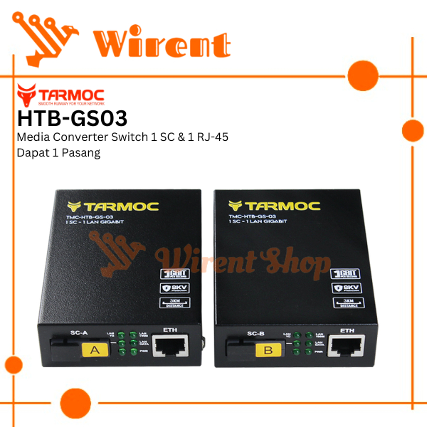 Tarmoc HTB GS03 HTB-GS03 Gigabit Single mode Media Converter