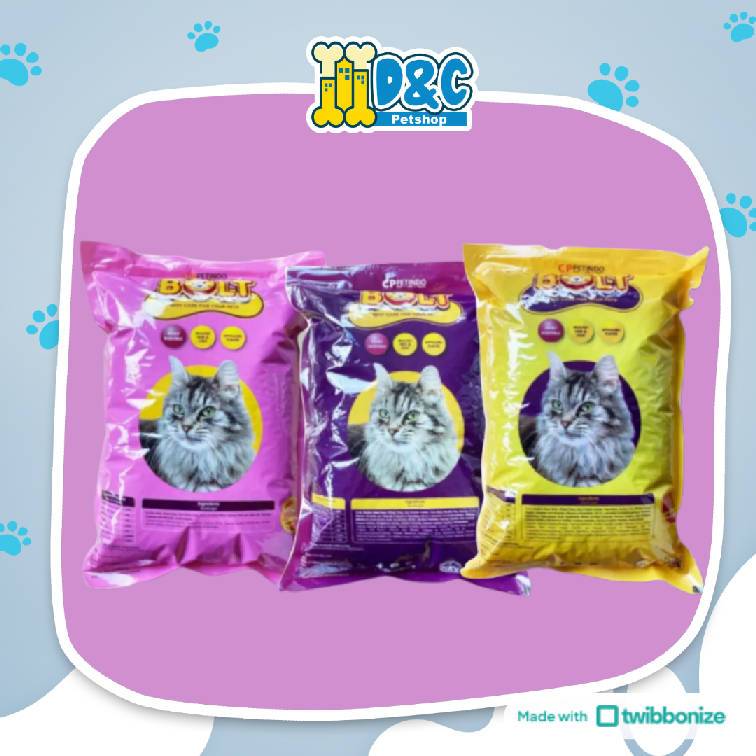 MAKANAN KUCING - BOLT CAT 800GR DRY CAT FOOD RASA TUNA PAKAN KERING KUCING - BOLTCAT PELET KUCING
