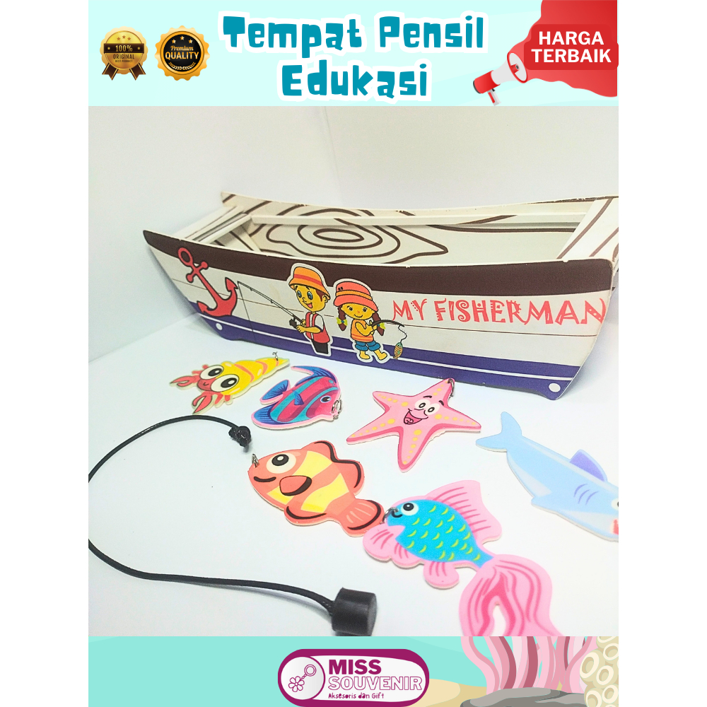 

TEMPAT PENSIL EDUKATIF/MAINAN PANCING-PANCINGAN/MAINAN UNIK BISA CUSTOM FOTO