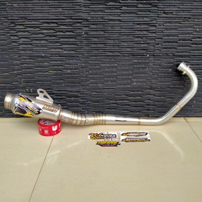 knalpot Winners Sanblast Satria Fu Standar Porting Stainless 304