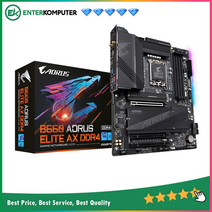 Gigabyte B660 Aorus Elite AX DDR4 (LGA1700, B660, USB3.2 Type-C,SATA3)