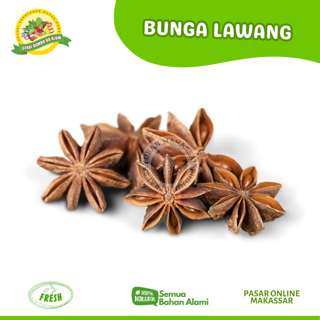 

Rempah Rempah BUNGA LAWANG PEKA per bungkus Murah Sayuran Onilne Makassar