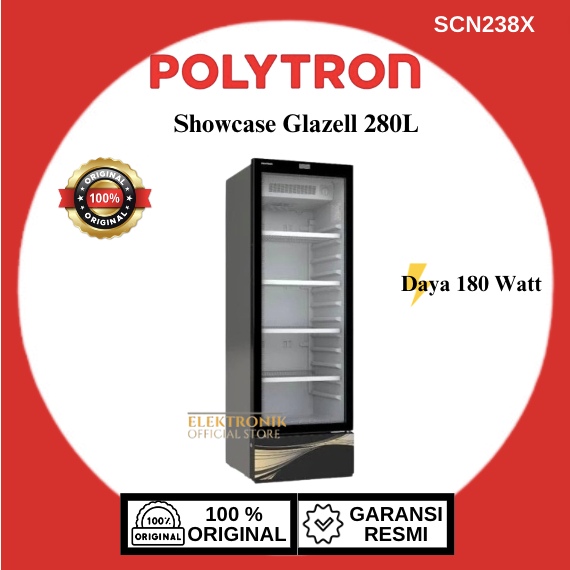POLYTRON Showcase Gazell SCN 238X 280L/SCN-238X/SCN 238X/POLYTRON SHOWCASE PENDINGIN/SHOWCASE PENDINGIN LOW WATT 280L/POLYTRON SHOWCASE PENDINGIN LOW WATT MURAH ORIGINAL BERGARANSI