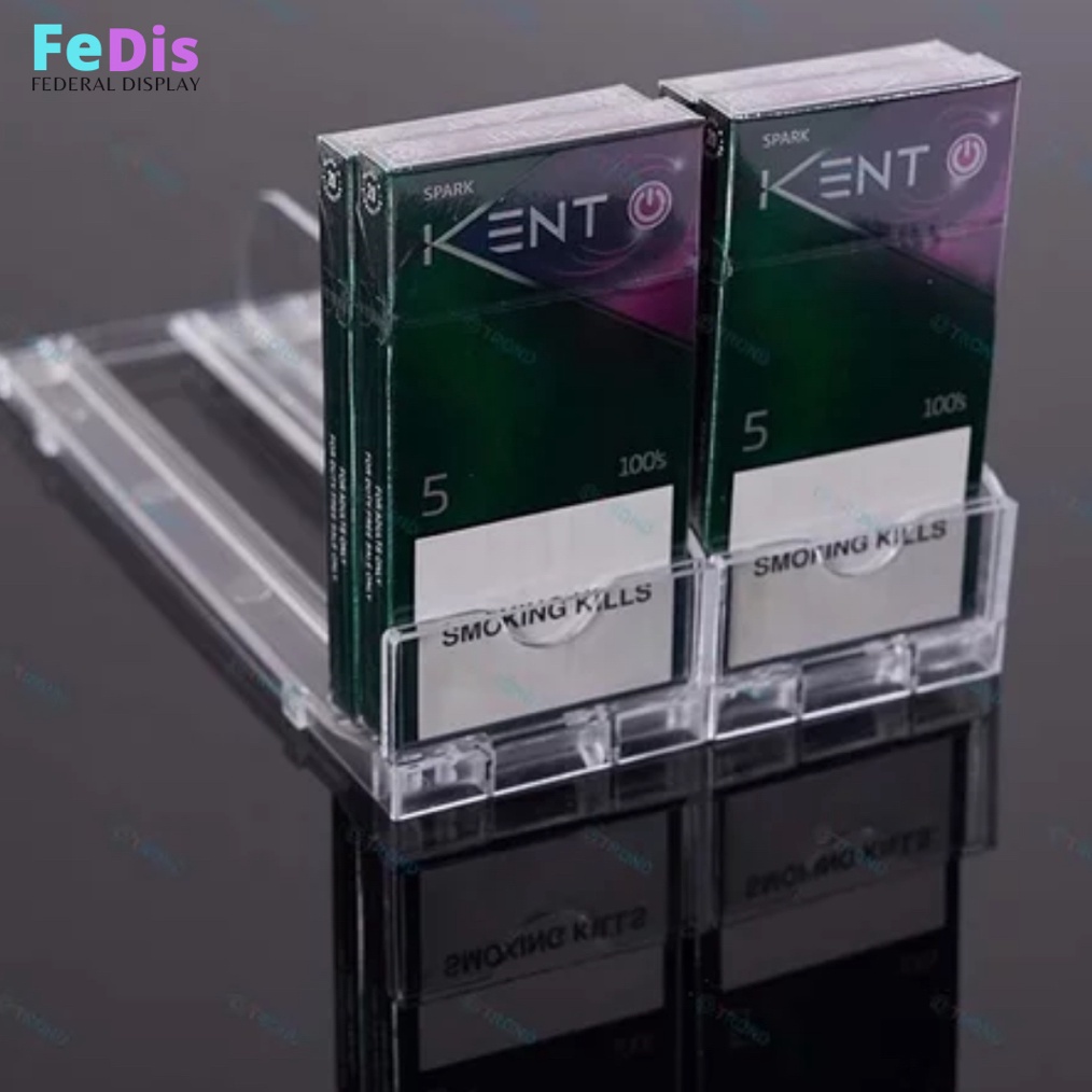 ART Y47K PUSHER DISPLAY ACRYLIC ROKOK TEMPAT DISPLAY ROKOK OTOMATIS RAK DISPLAY ROKOK BAHAN ACRYLIC