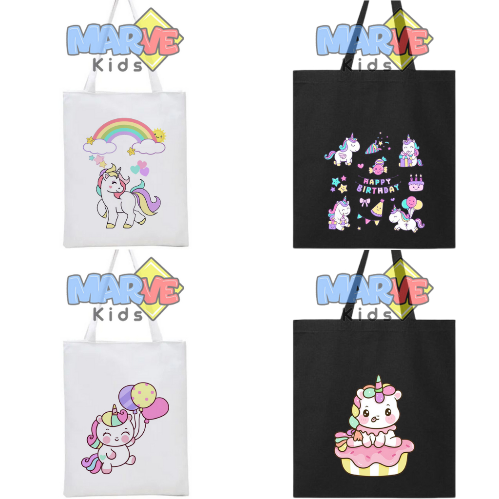 Tote Bag Goodie Bag Kantong Hadiah Ulang Tahun Unicorn Pony Totebag Goodiebag Tas Hampers Birthday