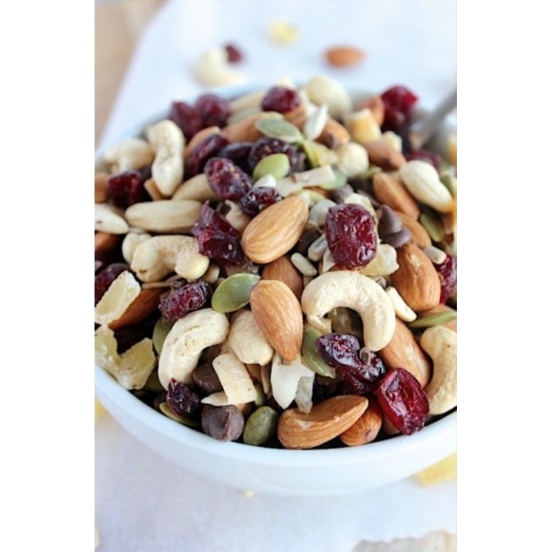 

Trial Mix 500gr (Almond, Mede, Pumpkin seed, Sunflower seed, Cranberry, Raisin)