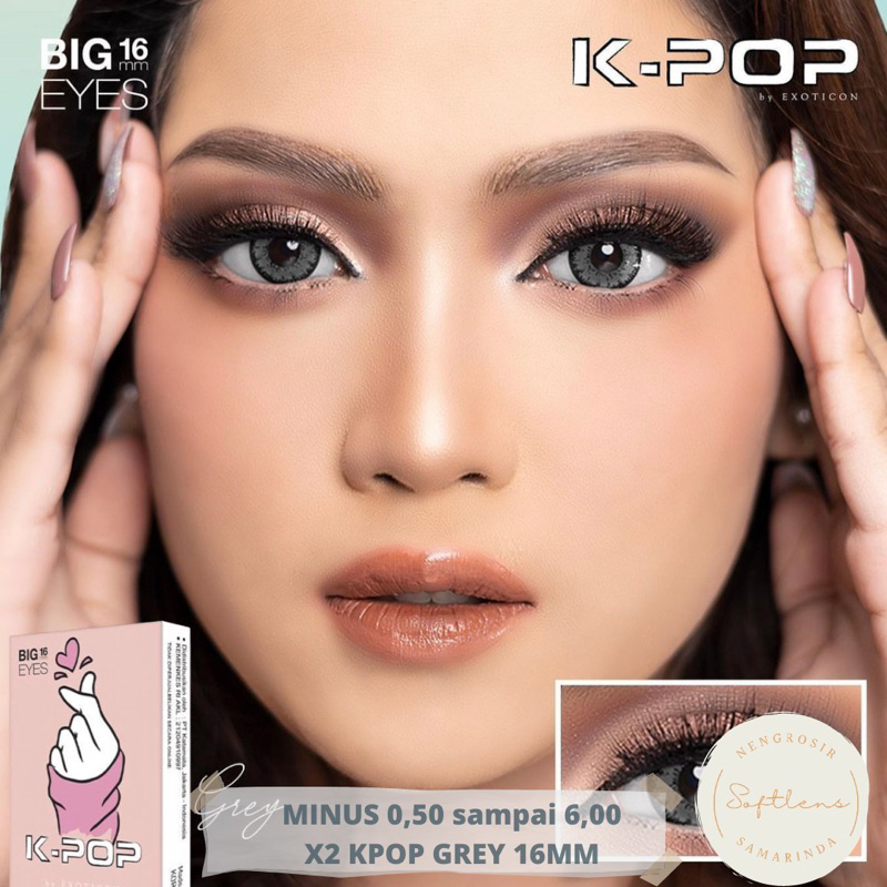 SOFTLENS MINUS ABU RING || X2 KPOP GREY SOFTLENS || BIG EYES 16MM