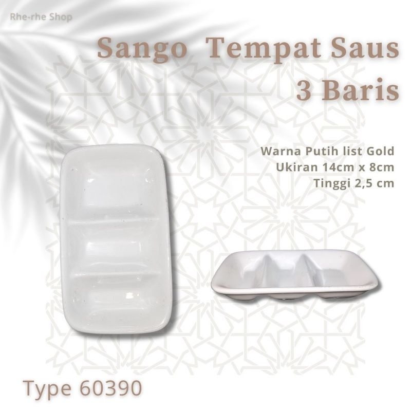 Tempat Sambel keramik SANGO 3 baris