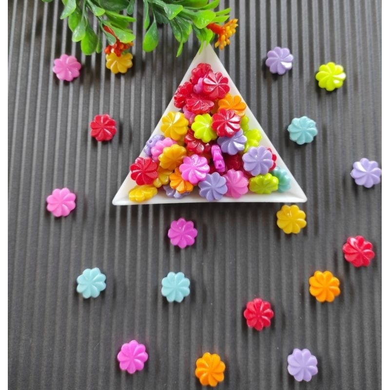 Akrilik Bunga Imut Akrilik Bunga Gepeng Mote Bunga Gepeng Bahan Gelang