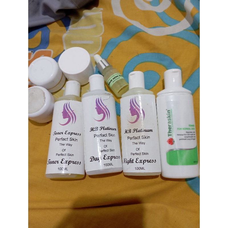 hb platinum express & theraskin acne racikan