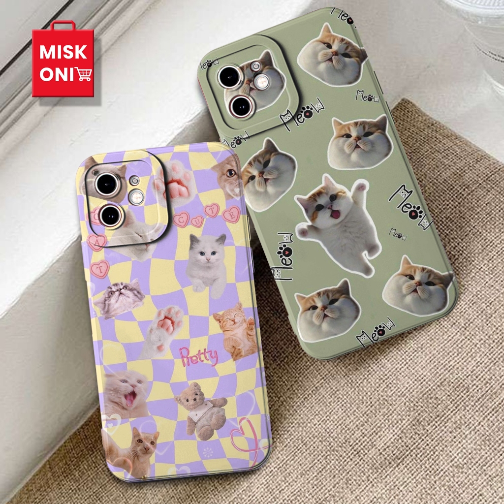 Case Hp Vivo Y27 Y36 Y27S Y17S X50 Y15S Y16 Y12 Y20S Y12S Y21S Y51 2020 Y91 MISKONI Motif Kucing Luc