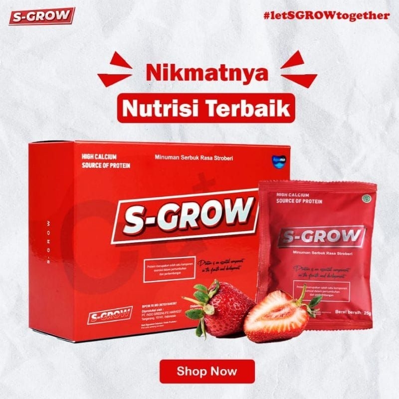 S GROW SUSU PENINGGI BADAN AMPUH 100% ASLI PENAMBAH TINGGI BADAN CEPAT AMPUH