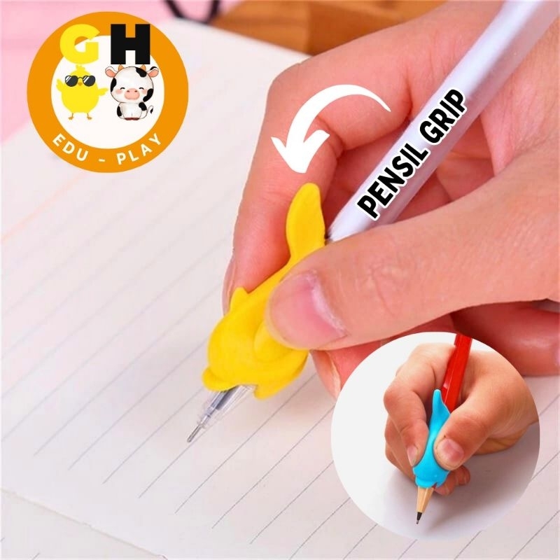 

Pencil Grip Pemegang Pensil Alat Bantu Tulis Sekolah Karakter Karet Belajar Menulis
