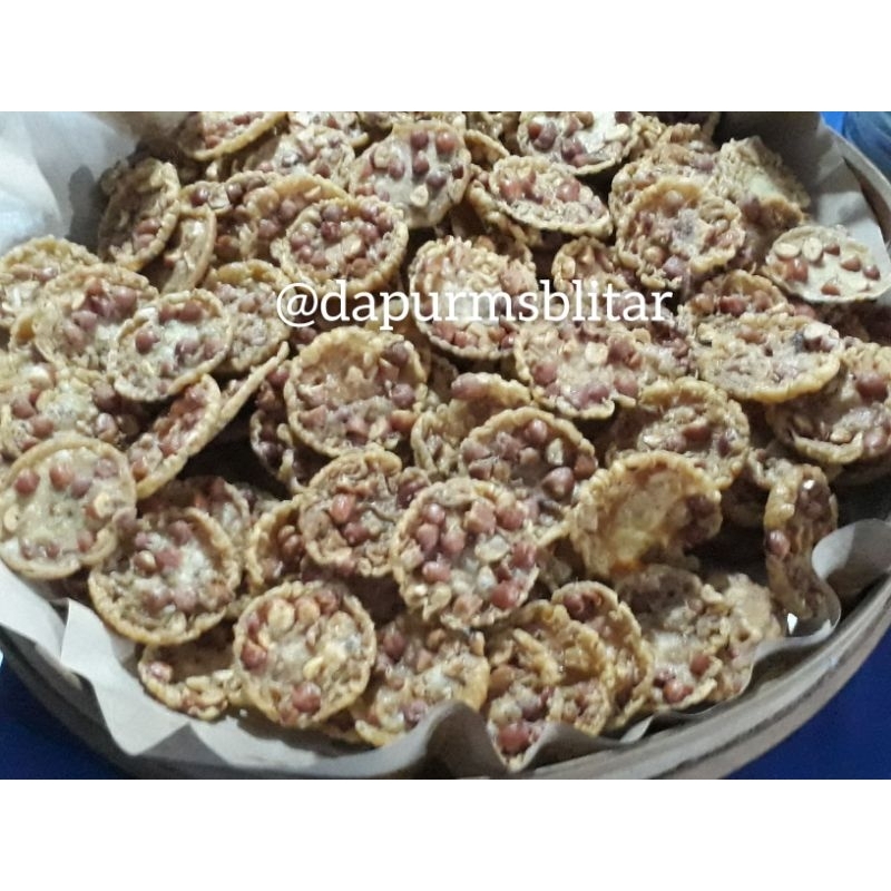 Peyek kacang bulat 1kg gurih renyah cocok untuk isi toples lebaran