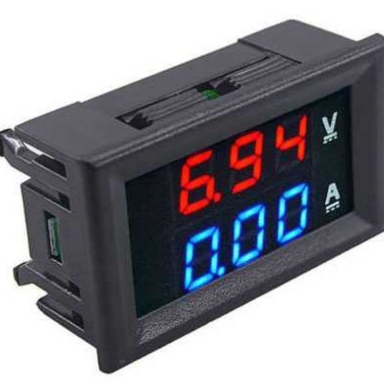 Pasti Bisaa Alat Pengukur Volt Dan Arus Amper Listrik 5V1V DC 1A  Voltmeter Ampere Meter LED Digital