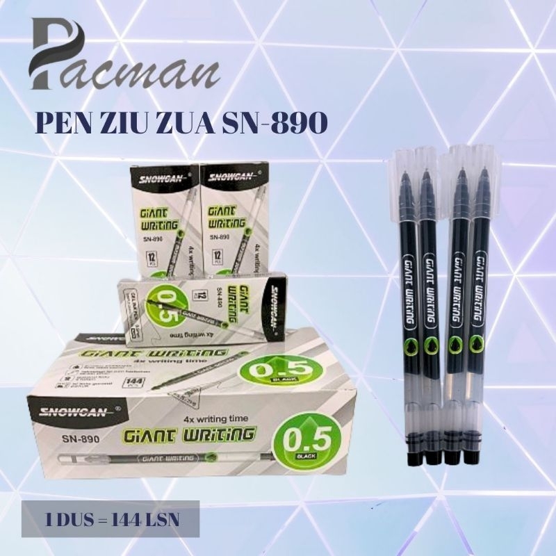 

12 pcs PEN GELL MURAH PACMAN SNOWCAN - 890 / pulpen gell murah
