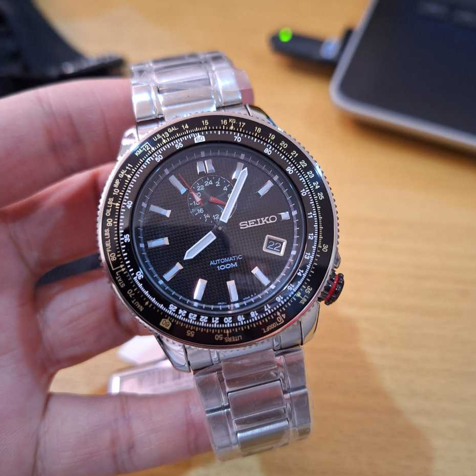 Jam Tangan Seiko Automatic SSA005K1 Superior Silver Black Original