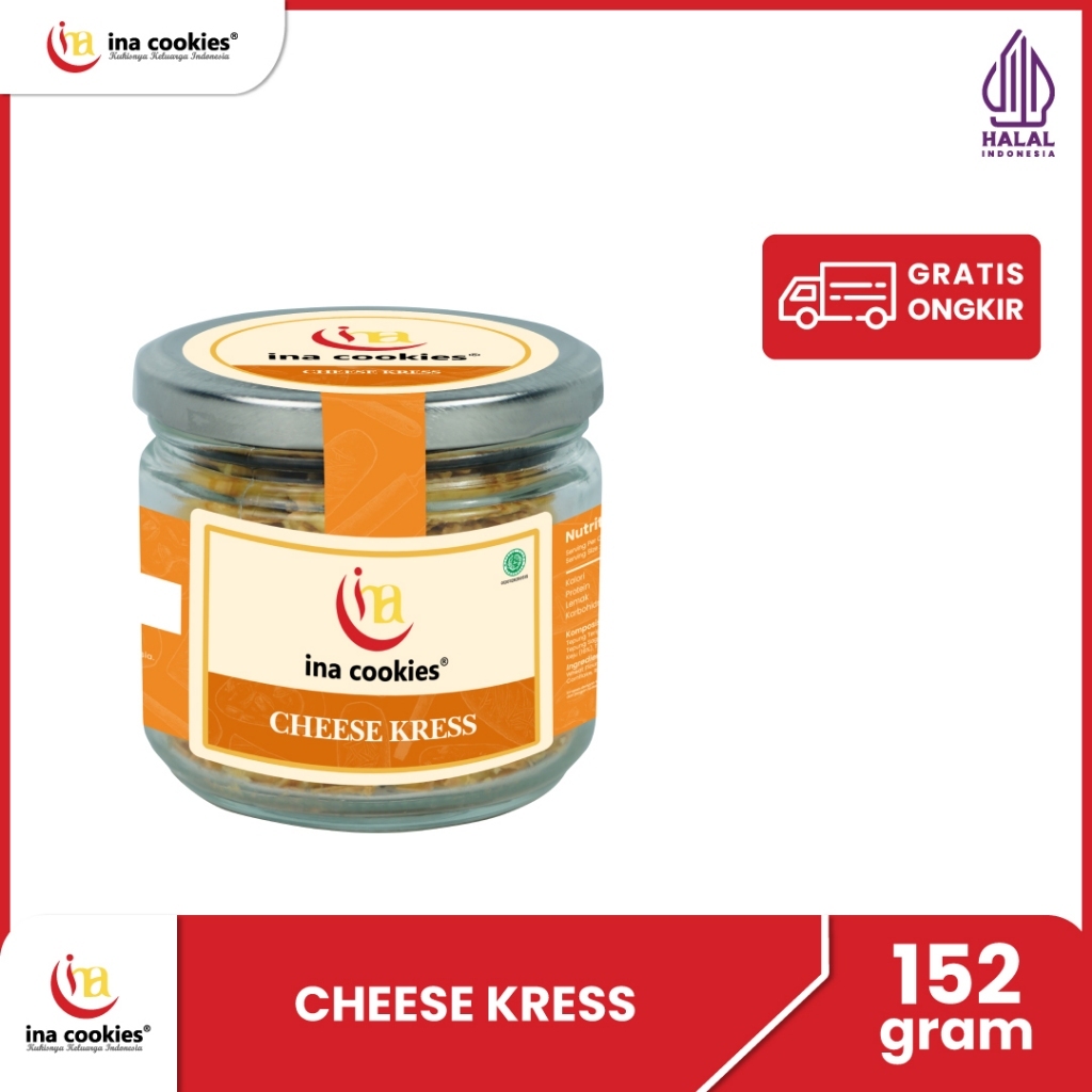 

Ina Cookies Kue Kering Premium Cheese Kress Toples Jar