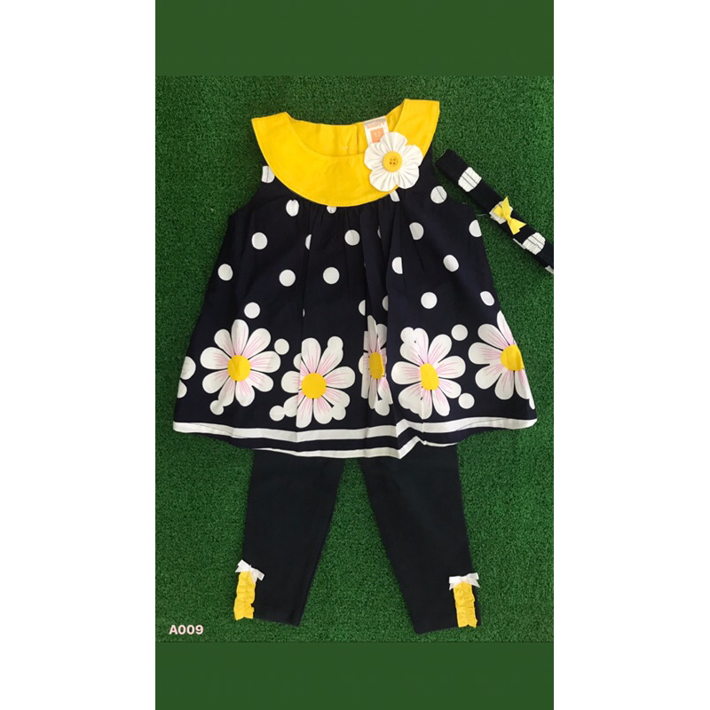 Baju baby set atasan celana + bandana