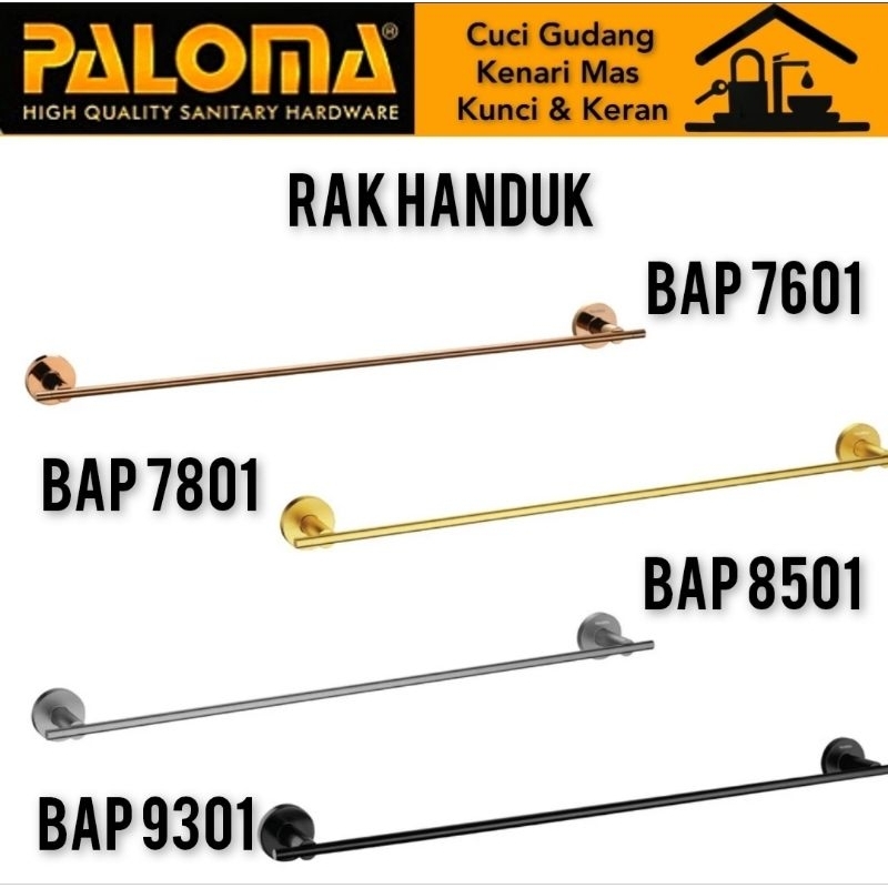 PALOMA BAP 7601 | BAP 7801 | BAP 8501 | BAP 9301 Rak Handuk Baju Gantungan Hanger Dinding Kamar Mand