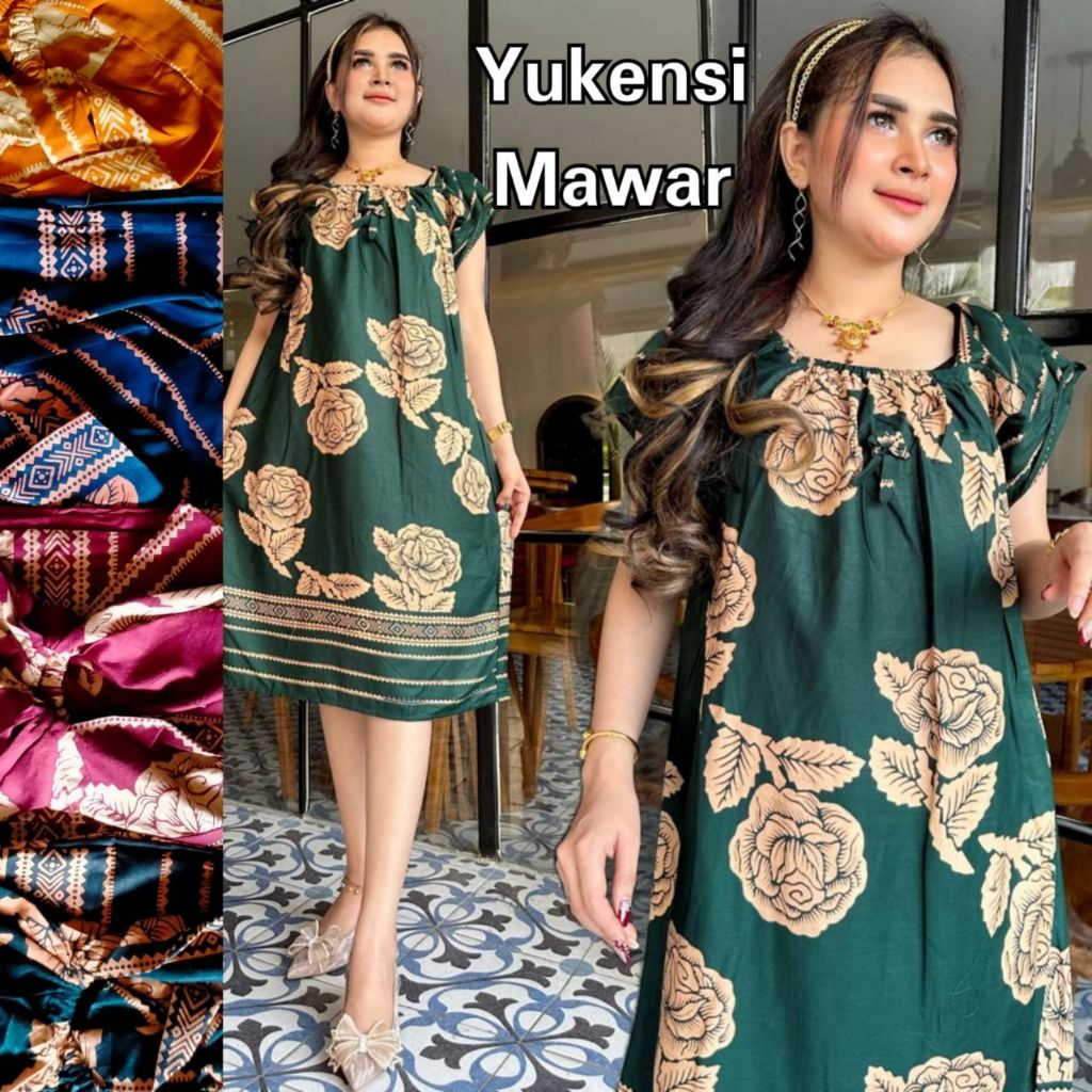 Dress singlet daster tanpa lengan yukensi jumbo murah ld 120 baju santai tidur sexy rayon cabutan