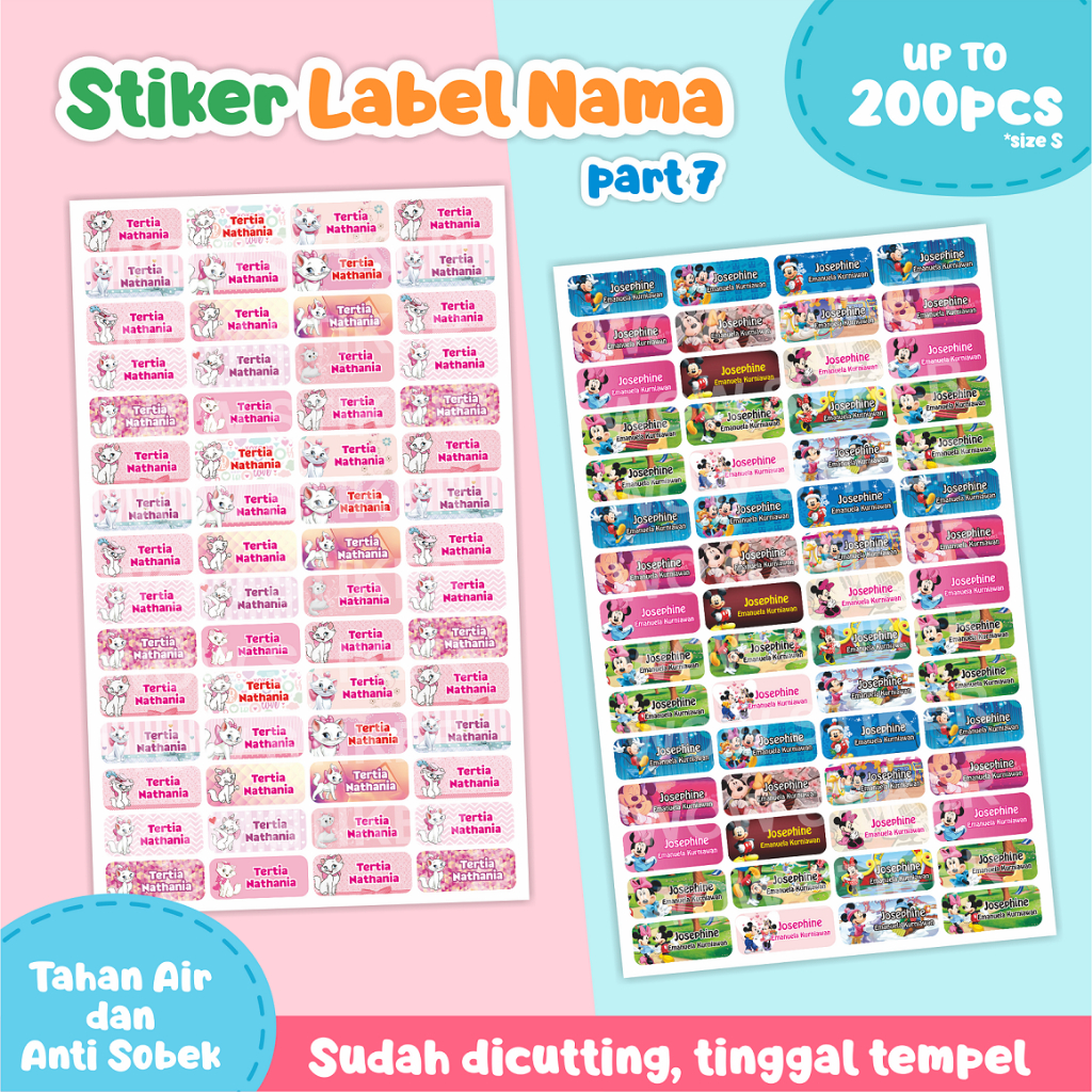 

PART 7 Stiker Label Nama Waterproof Versi Kotak