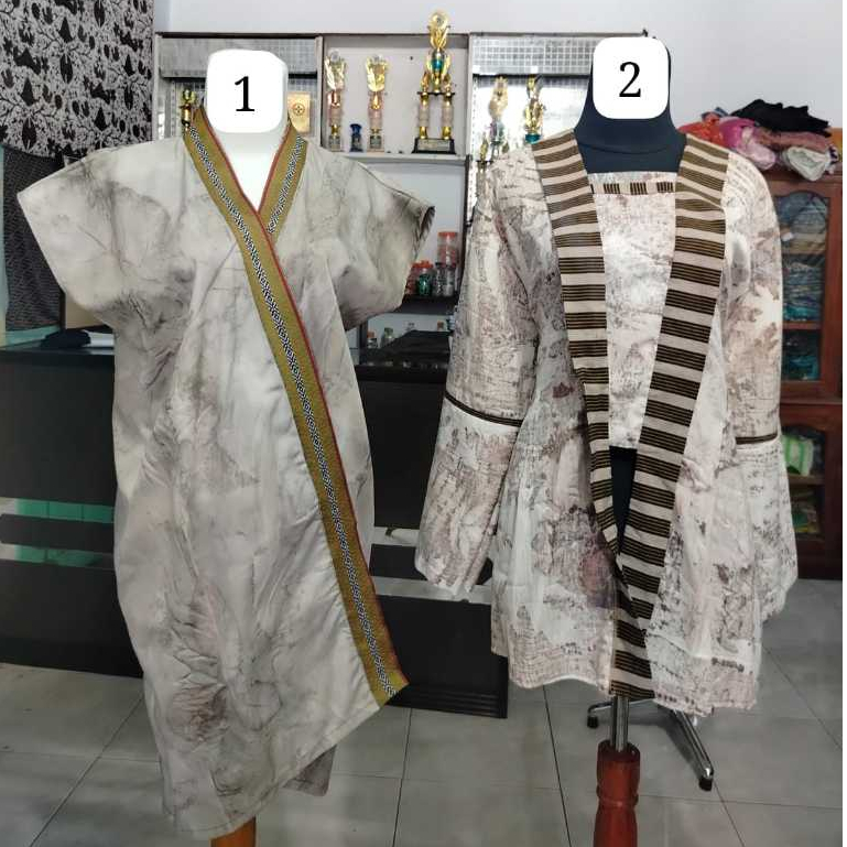 Outer Ecoprint/Outer modifikasi/outer casual/outer lurik/outer batik ecoprint