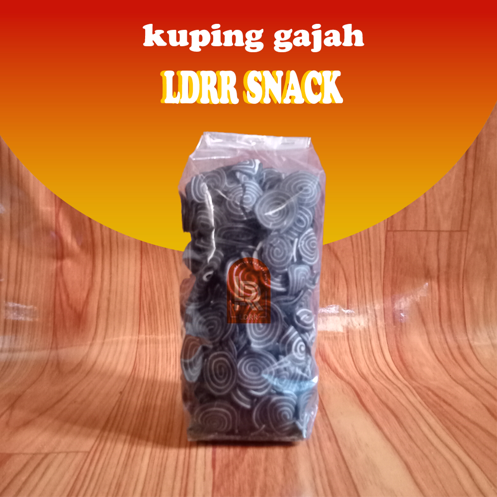 

Keripik Kuping Gajah Manis Gurih Hitam Putih 200gr