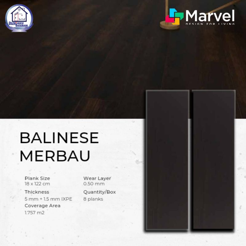 lantai SPC Marvel Heritage balinese merbau /box