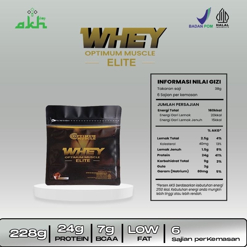 

Promo murah susu whey optimum muscle elite cocok untuk diet cutting defisit kalori