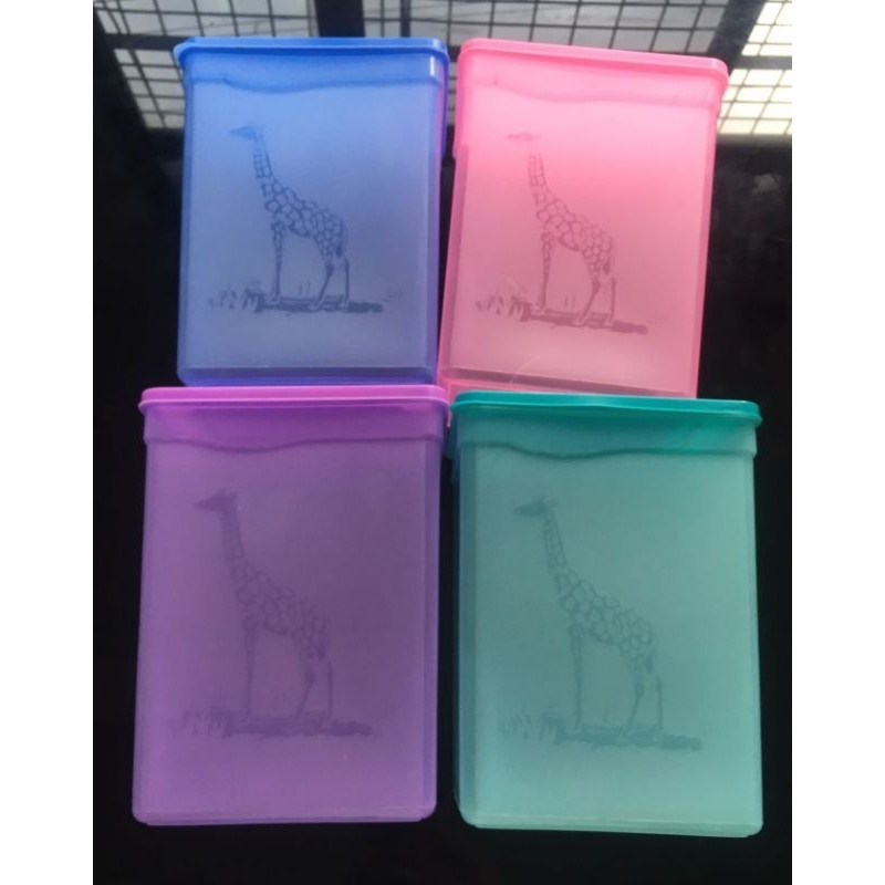 Toples Tuperware Toples Kerupuk Kue Toples Segi Plastik Jerapah Warna Warni Food Container