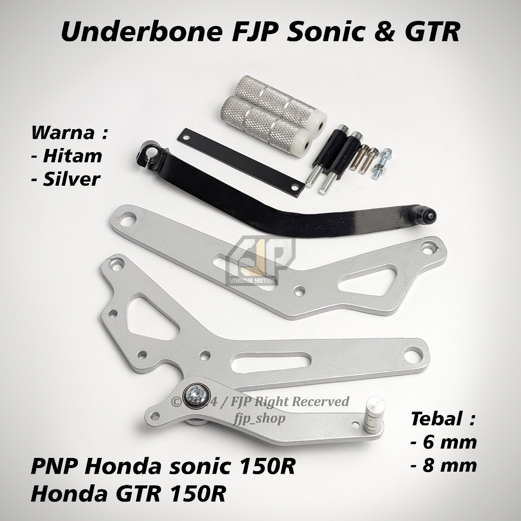 Underbone Sonic 150 r 8mm UB Honda GTR 150R  & Satria fu Ub custom plat besi