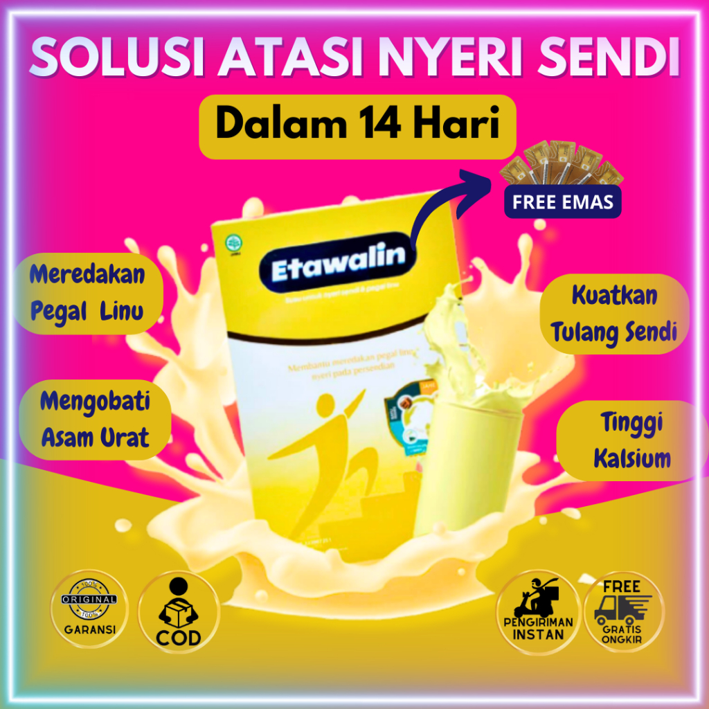 

Etawalin Susu Etawa Herbal Atasi Nyeri Sendi dan Asam Urat