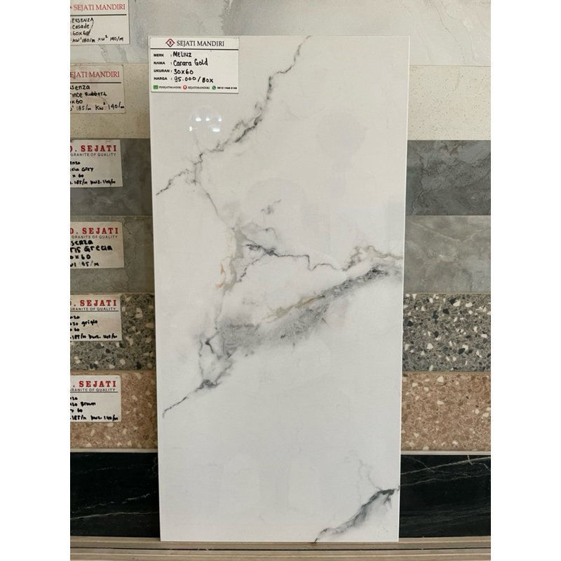 Keramik dinding kamar mandi uk 30x60 Branca Gold