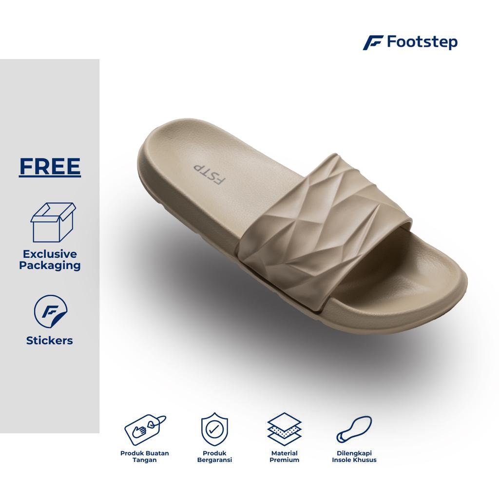 Footstep Footwear Sandal Pria Slide Flux Cream Original Sandal