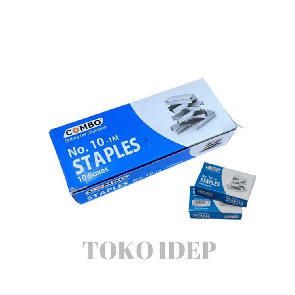 

Staples combo no.10-1m(1 pak isi 10kotak kecil)