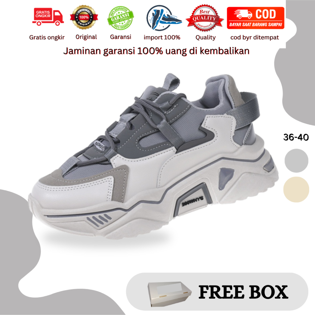 Keedo.mall 210268 Sepatu Sneakers Wanita Premium