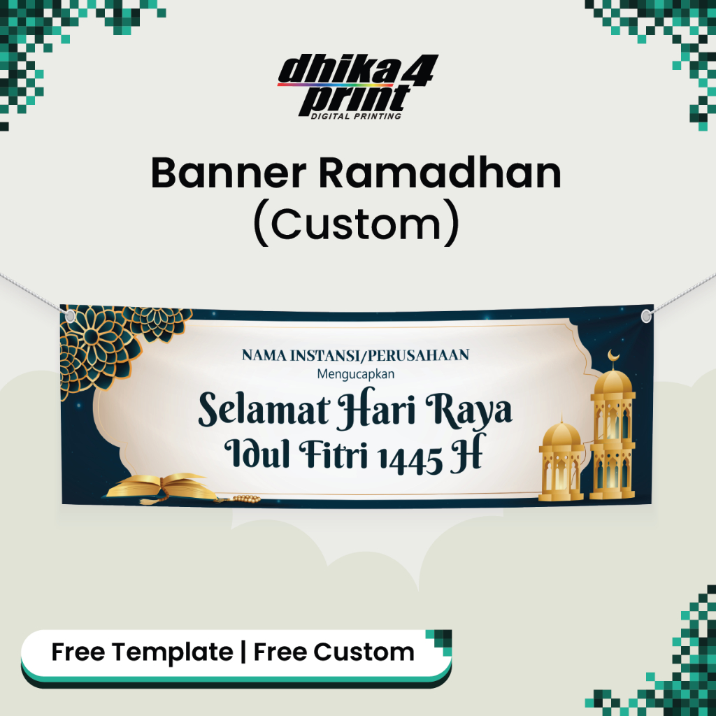 Custom Backdrop Banner Ramadhan / Banner Idul Fitri  / Banner Marhaban ya Ramadhan