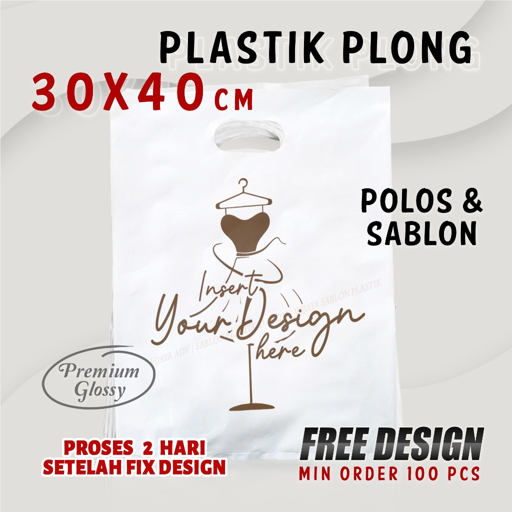 PLASTIK SABLON CUSTOM 30X40 PLONG POND POUND TENTENG BAJU GAMIS JAKET DISTRO PRINT CETAK FREE DESIGN