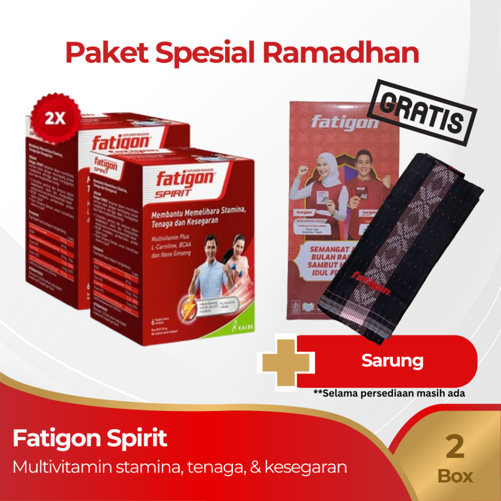 Fatigon Spirit 2 Box - Vitamin B Kompleks Free Sarung