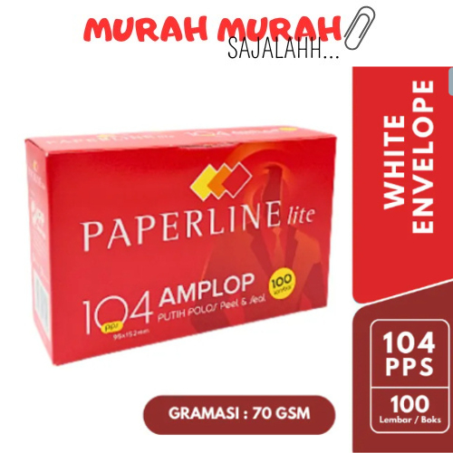 

Amplop Paperline Lite 104 PPS Polos Isi 100 Cover Merah / Amplop Paperline Lite 104 PPS