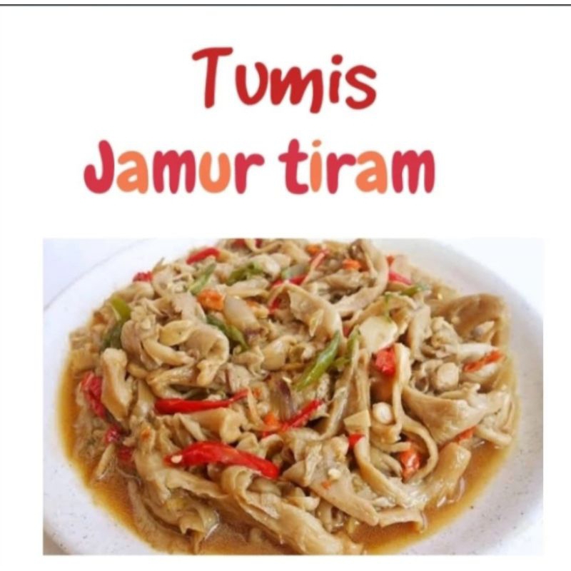 

tumis jamur tiram lauk matang makanan siap saji homemade